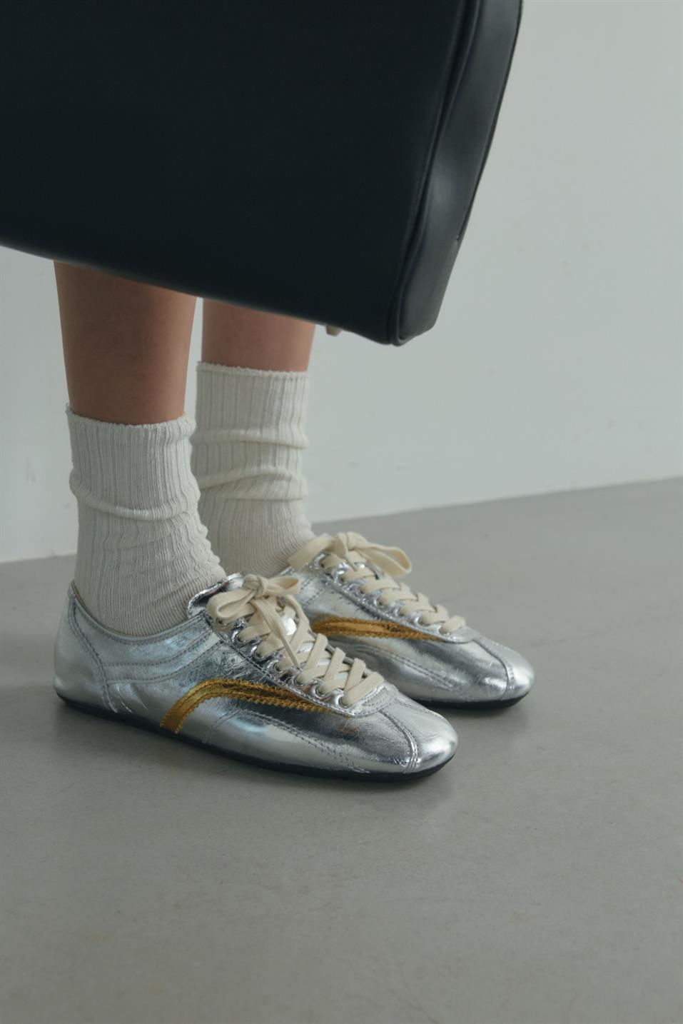 Bej Yün Karışımlı Fitilli Çorap