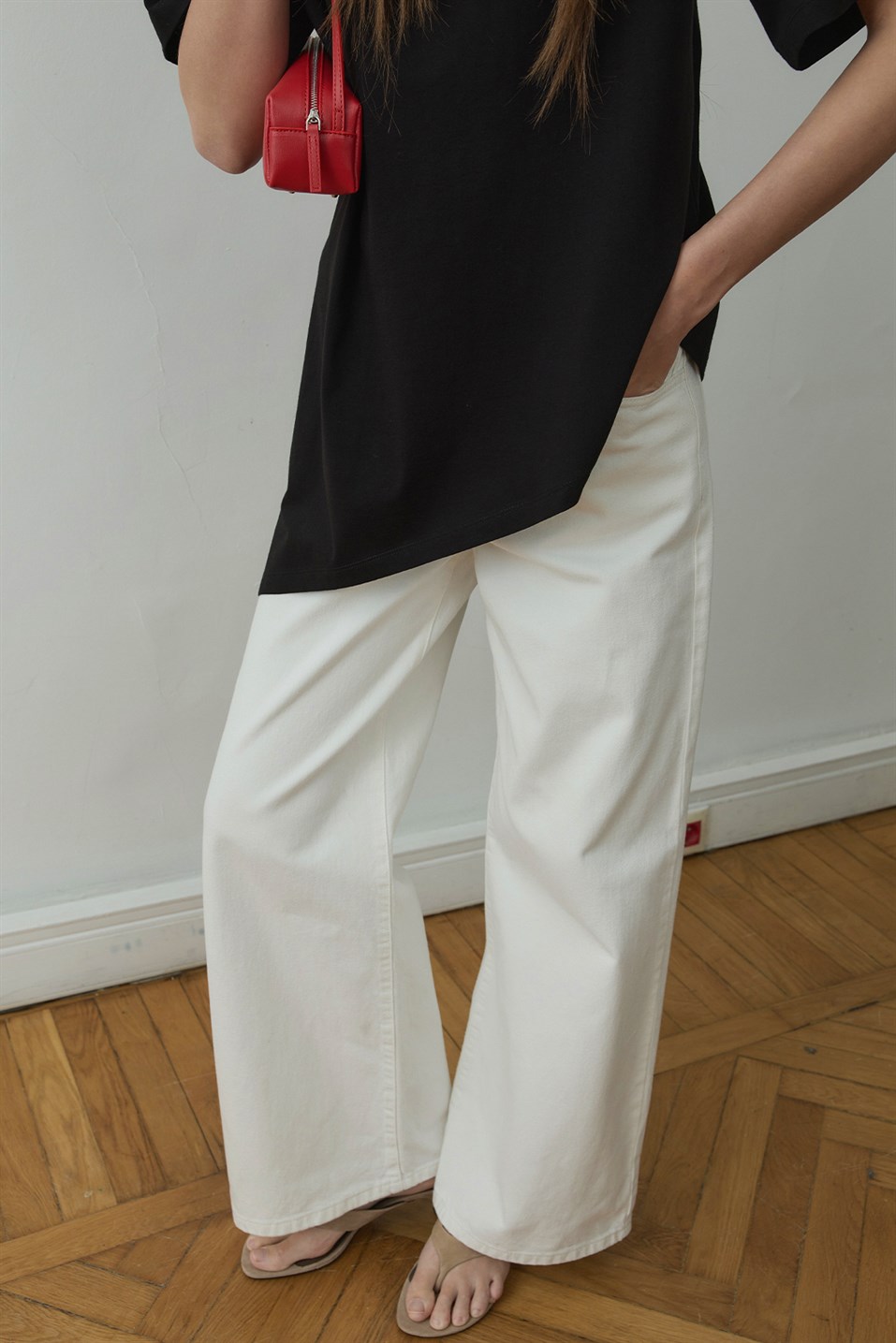 Beyaz 88 Wide Leg Jean