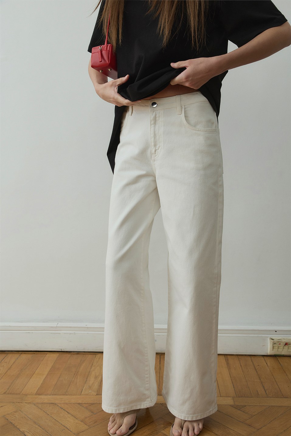 Beyaz 88 Wide Leg Jean