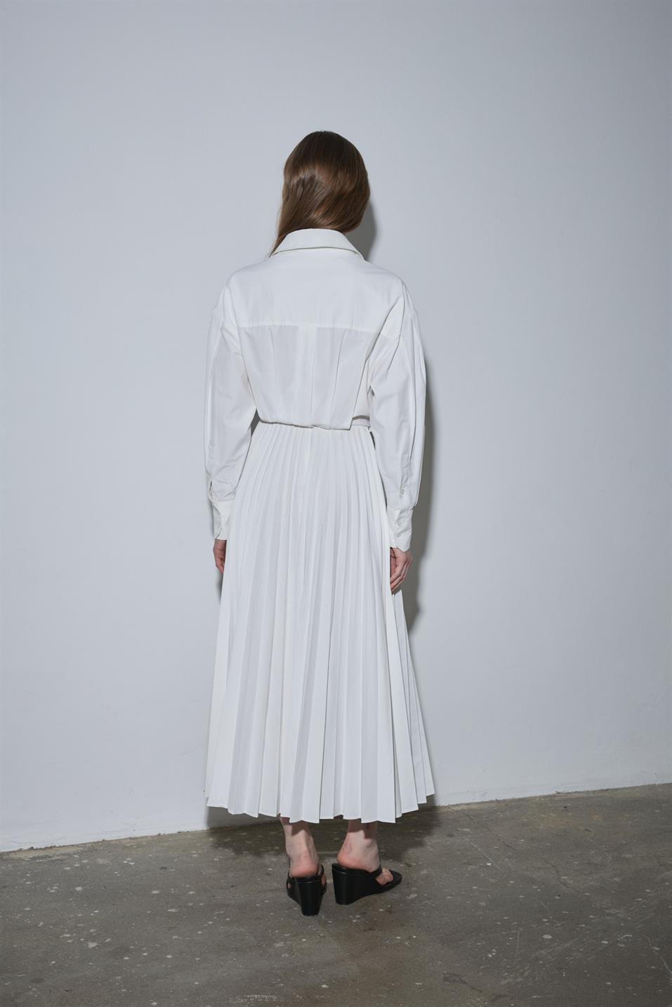 Beyaz Celia Anvelop Elbise