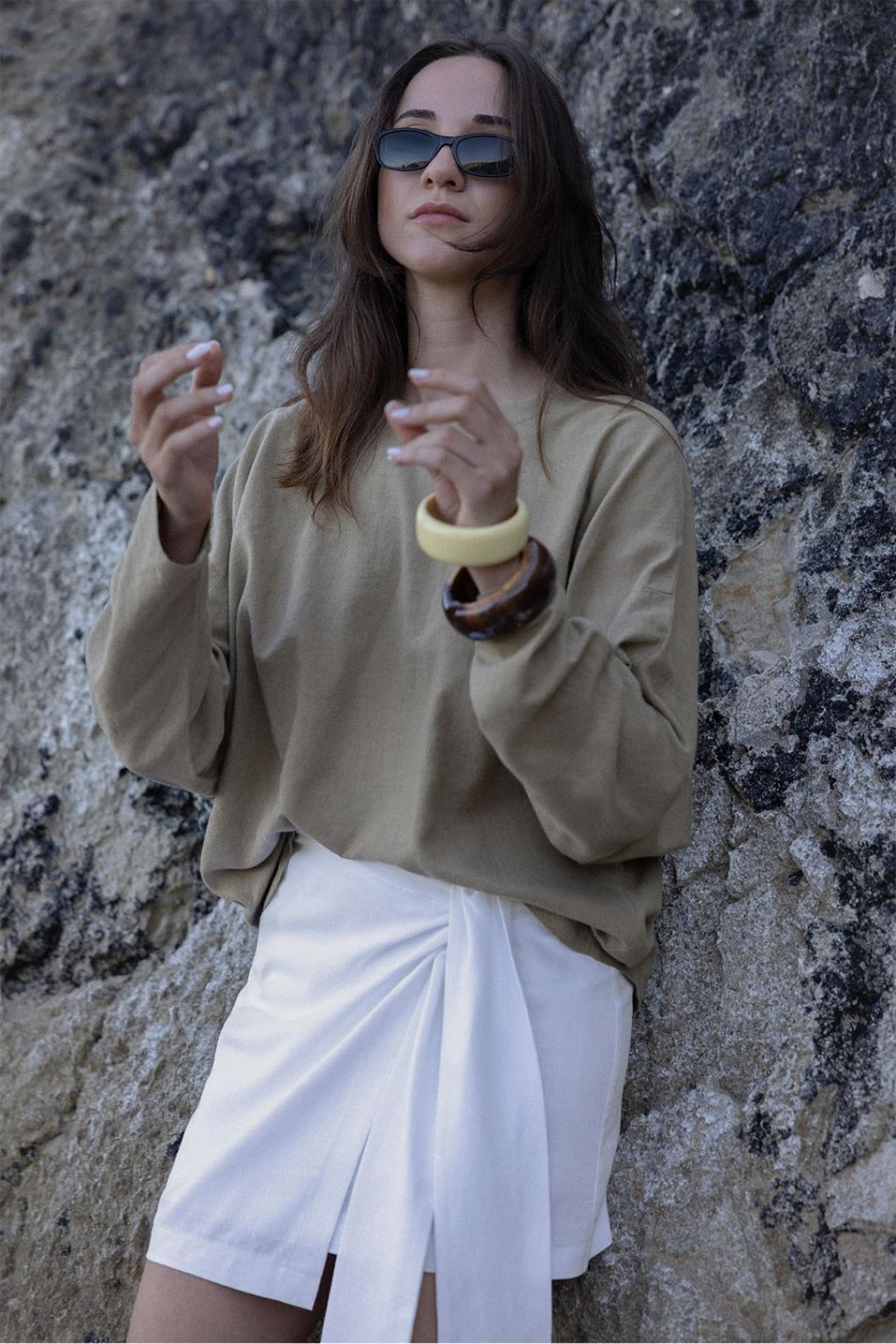 Mara Linen Wrap Skirt