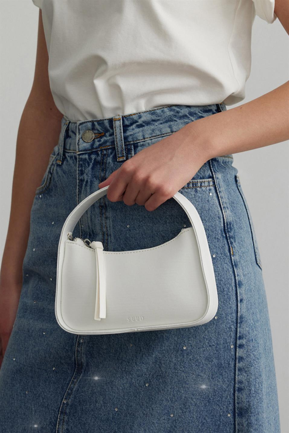 White Mini Moon Bag