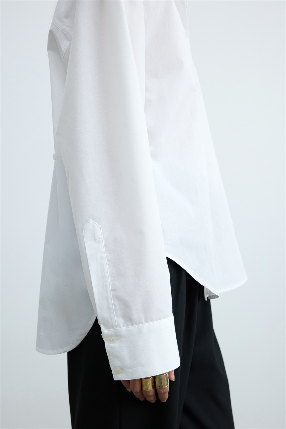 Beyaz Page Oversize Gömlek