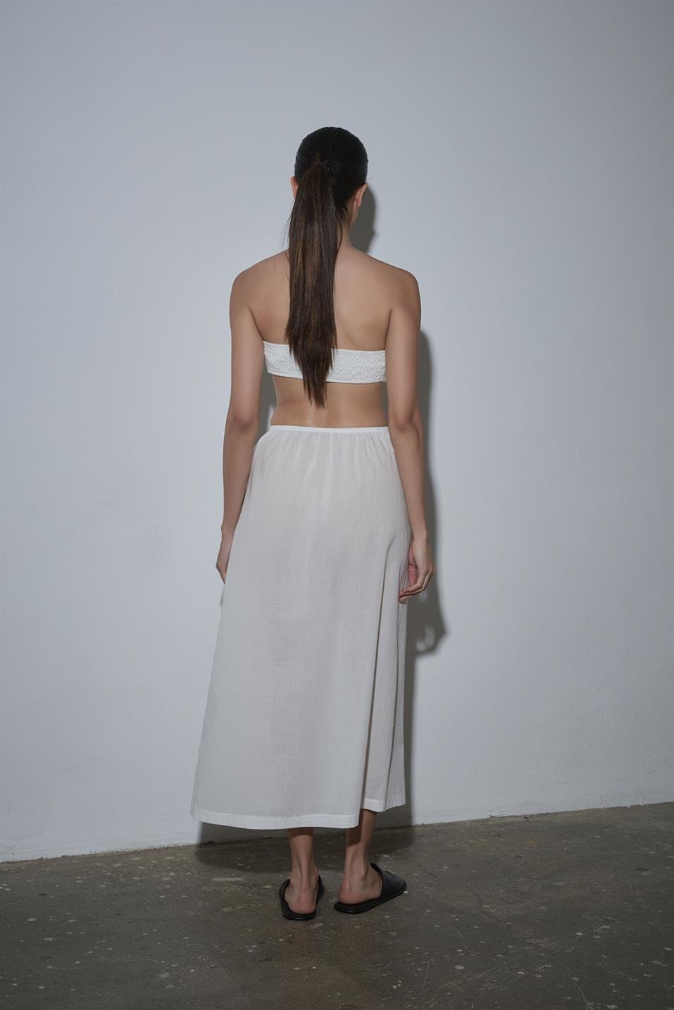 Beyaz Pamuklu Etek Astarı