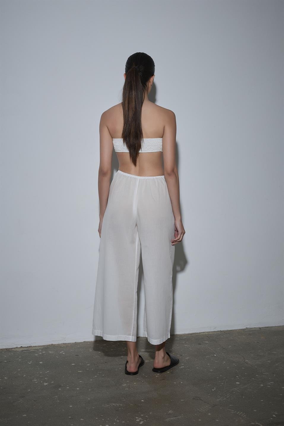 Beyaz Pamuklu Pantolon Astarı