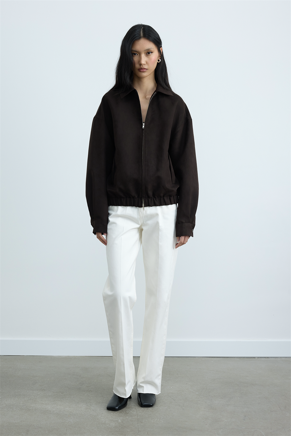 Beyaz Relaxed Bol Paça Jean