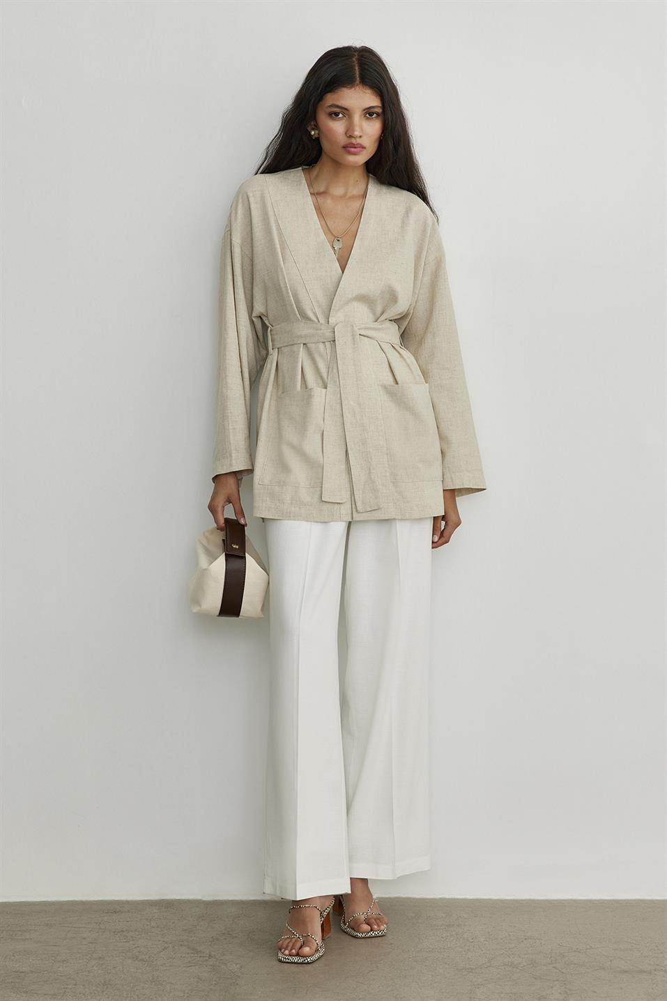 Rhodes Linen Double Pleated Trousers