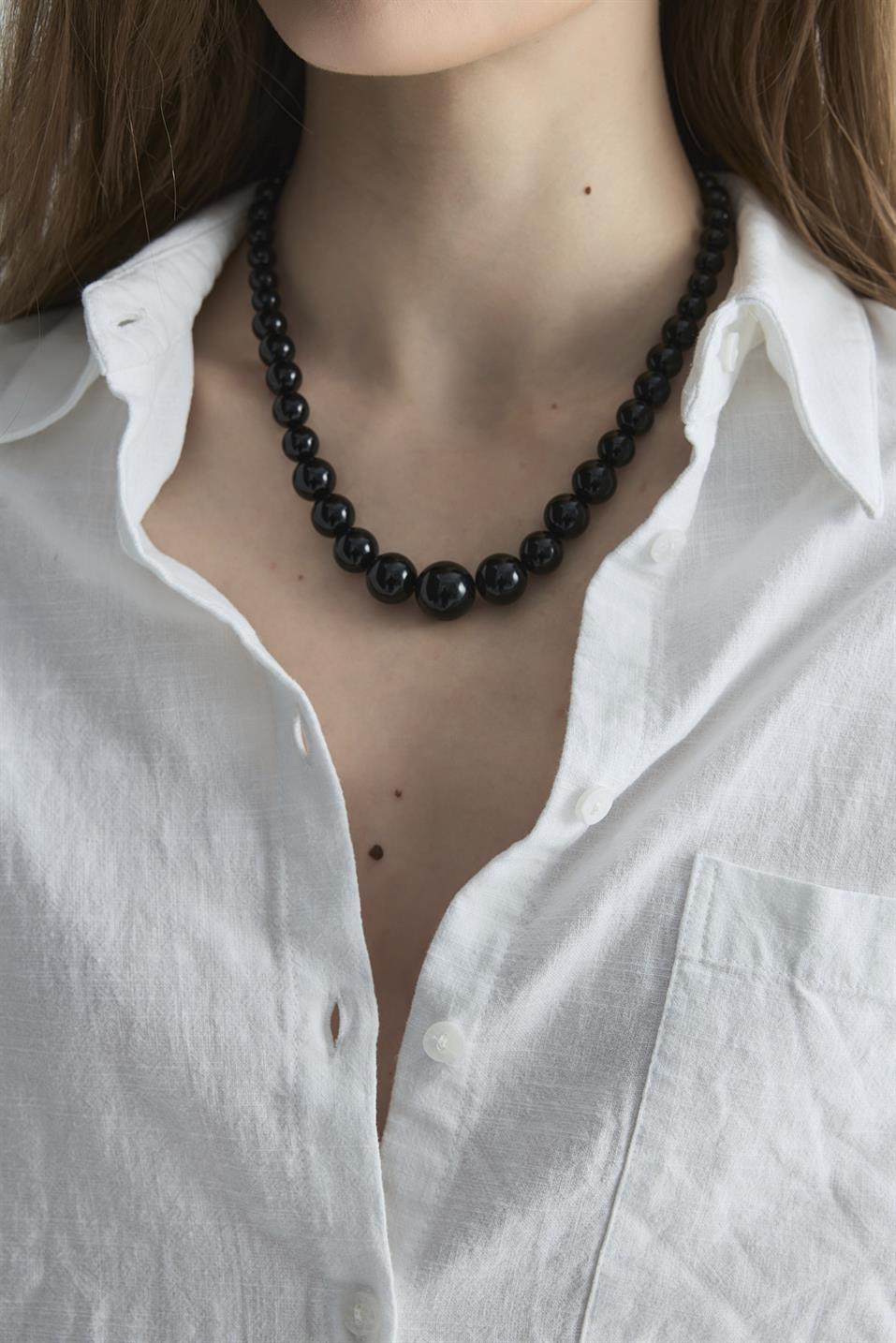 Beyaz Serin Oversize Keten Gömlek