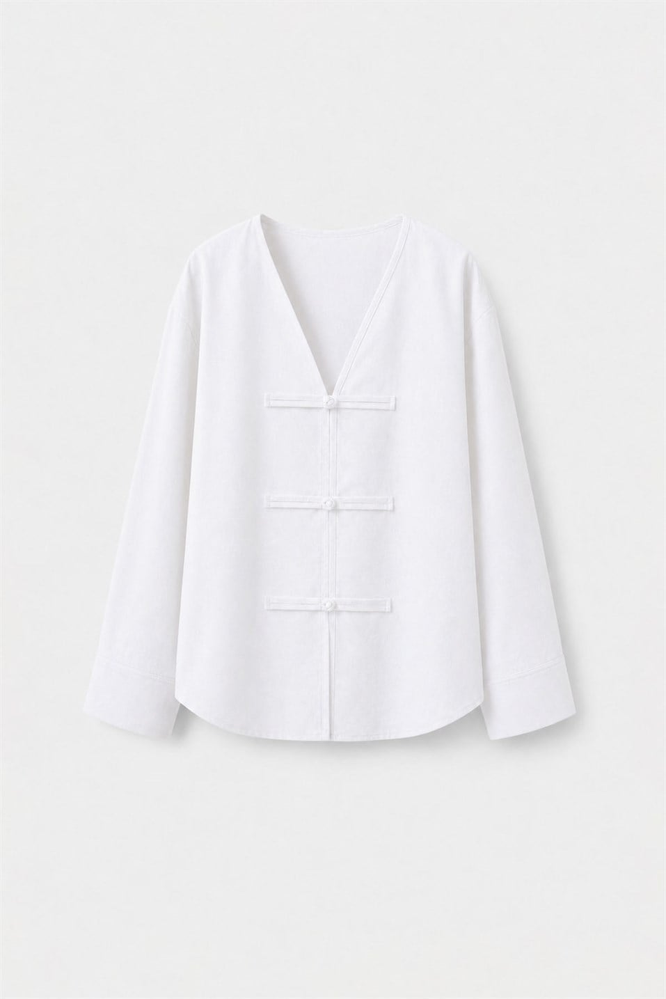 Tess V-Neck Linen Blouse