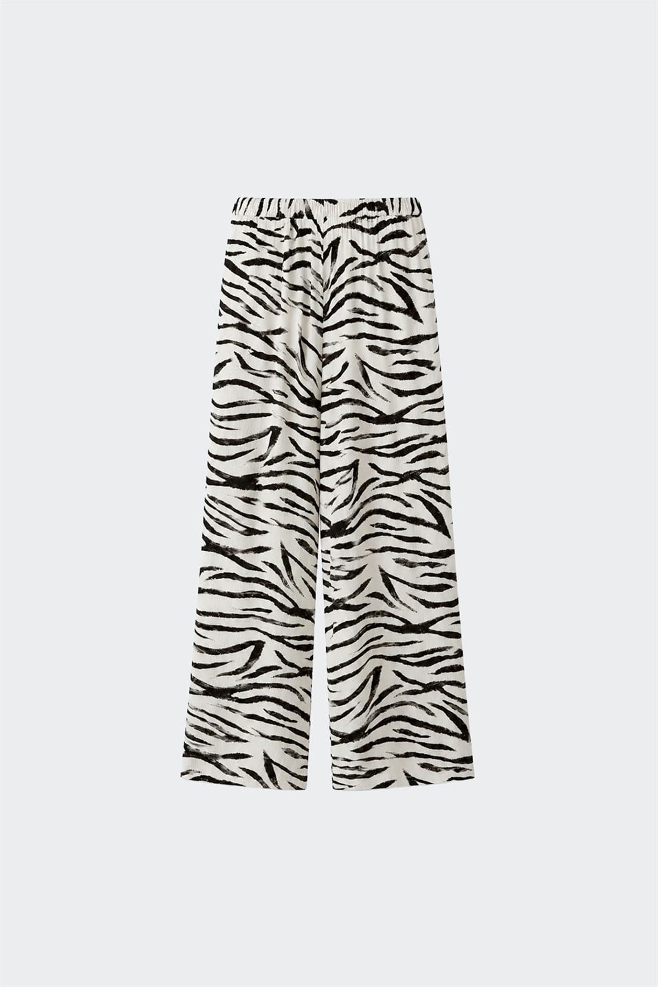 Beyaz Zebra Pol Pantolon
