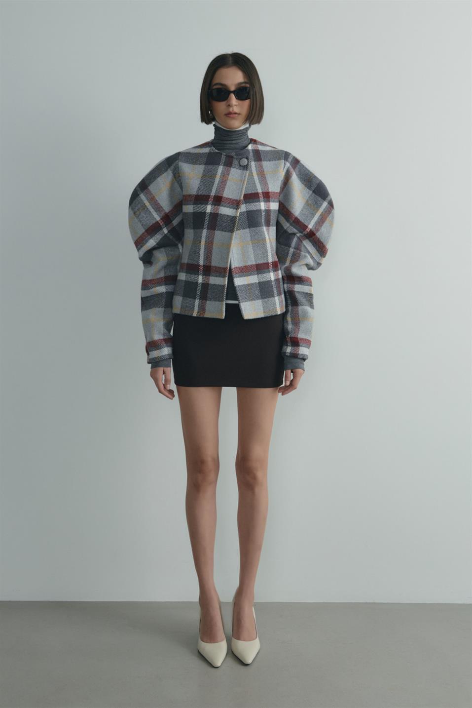 Bordo Diva Karpuz Kollu Ceket