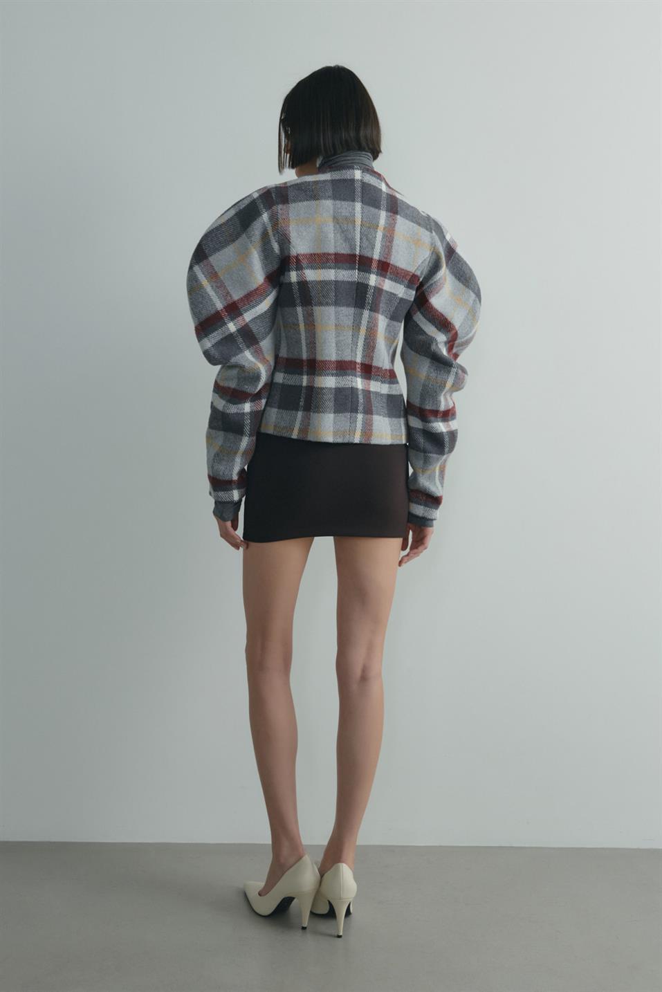 Bordo Diva Karpuz Kollu Ceket