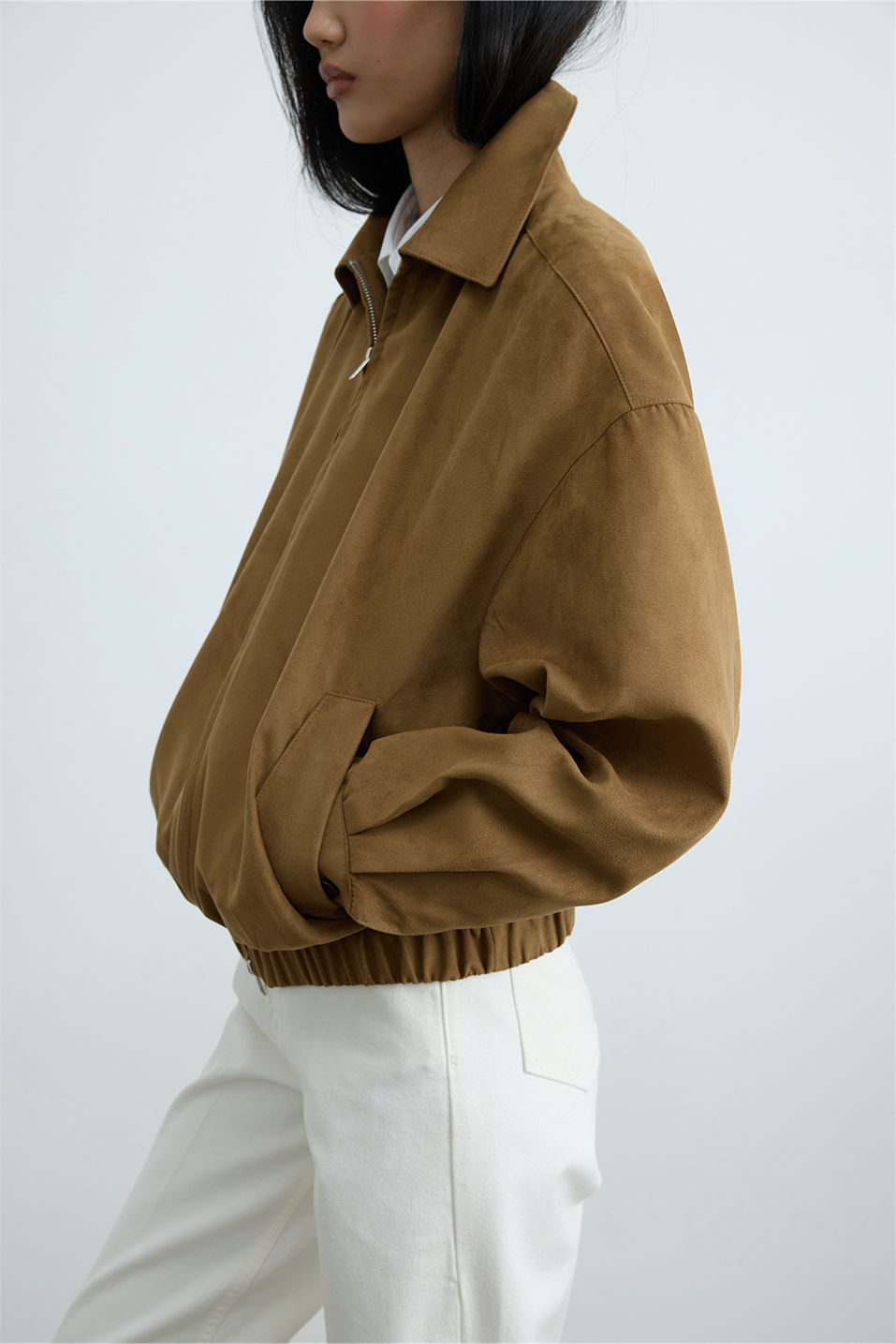 Camel Chiara Süet Bomber Ceket