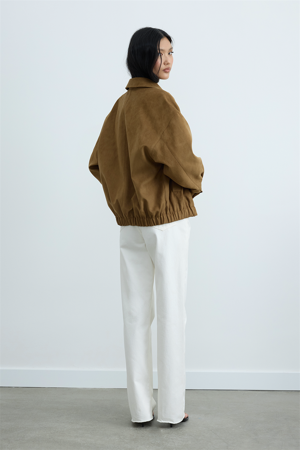 Camel Chiara Süet Bomber Ceket