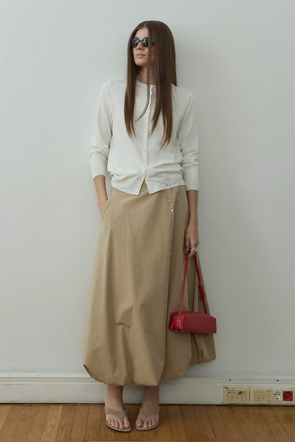 Camel Kemerli Balon Etek