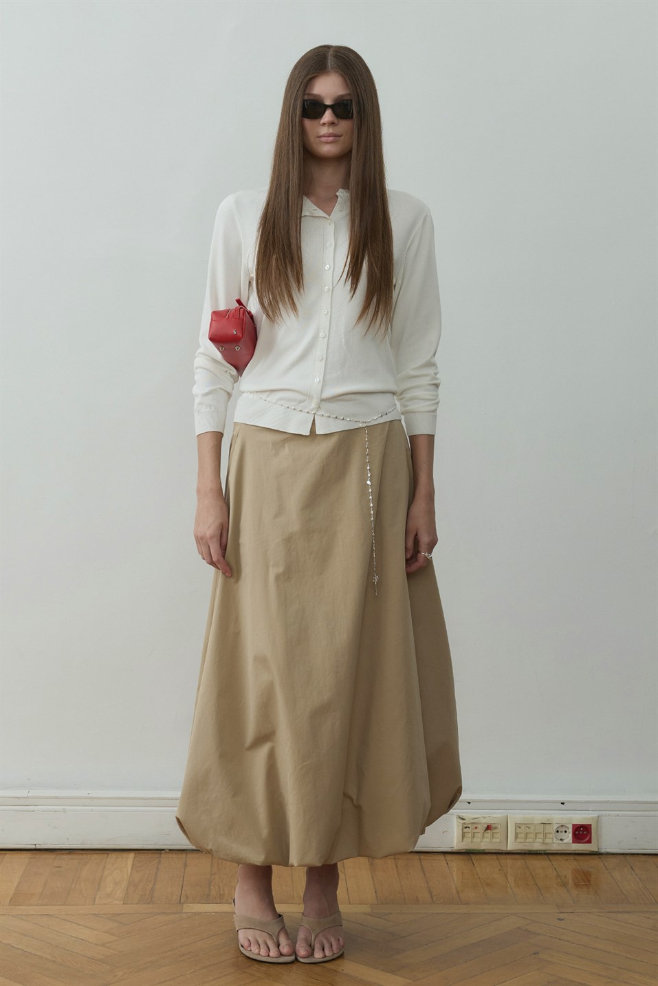 Belted Balloon Skirt