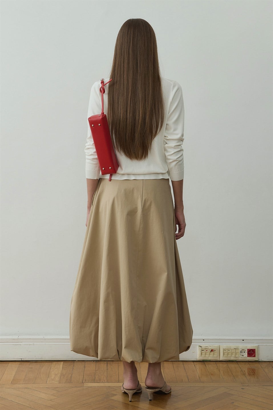 Camel Kemerli Balon Etek