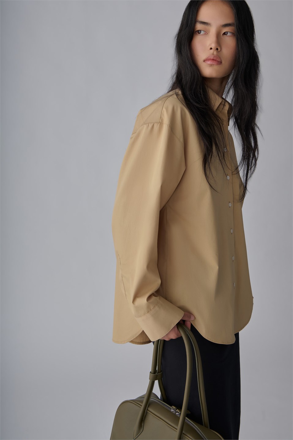 Camel Page Oversize Gömlek