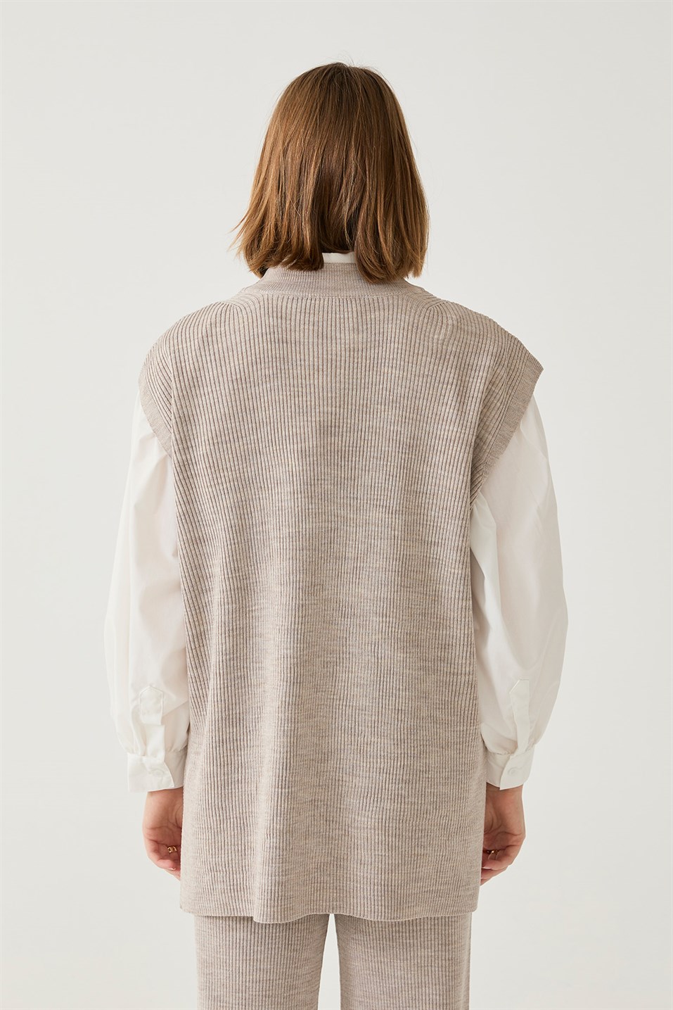 Stone Low Shoulder Knitwear Sweater