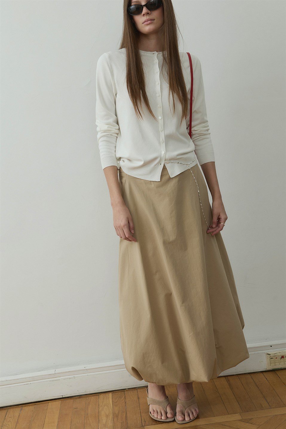 Ekru Arya Triko Hırka