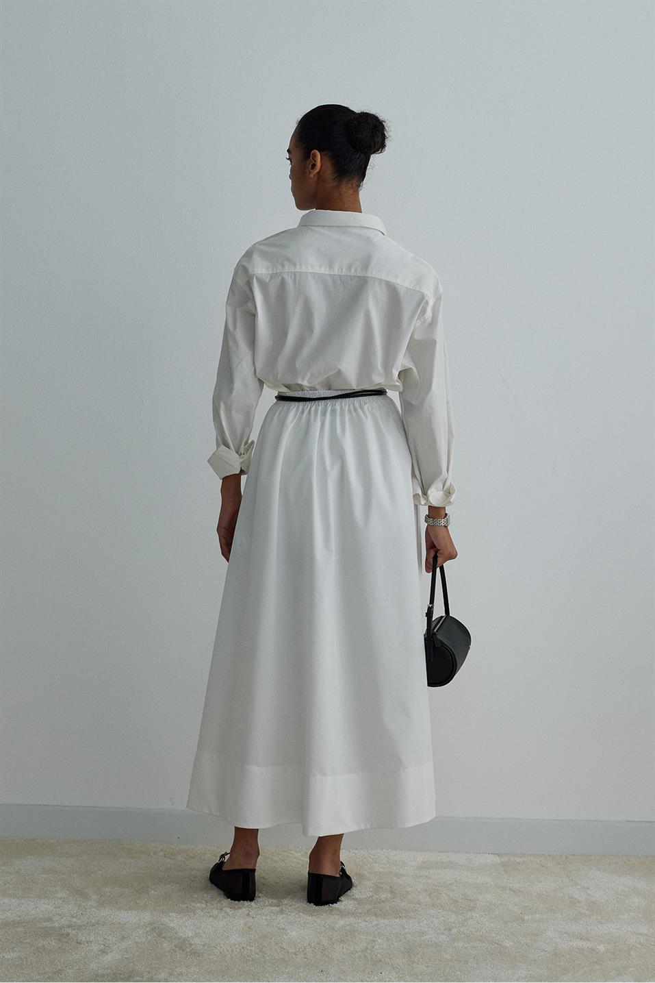 Day Poplin Flared Skirt