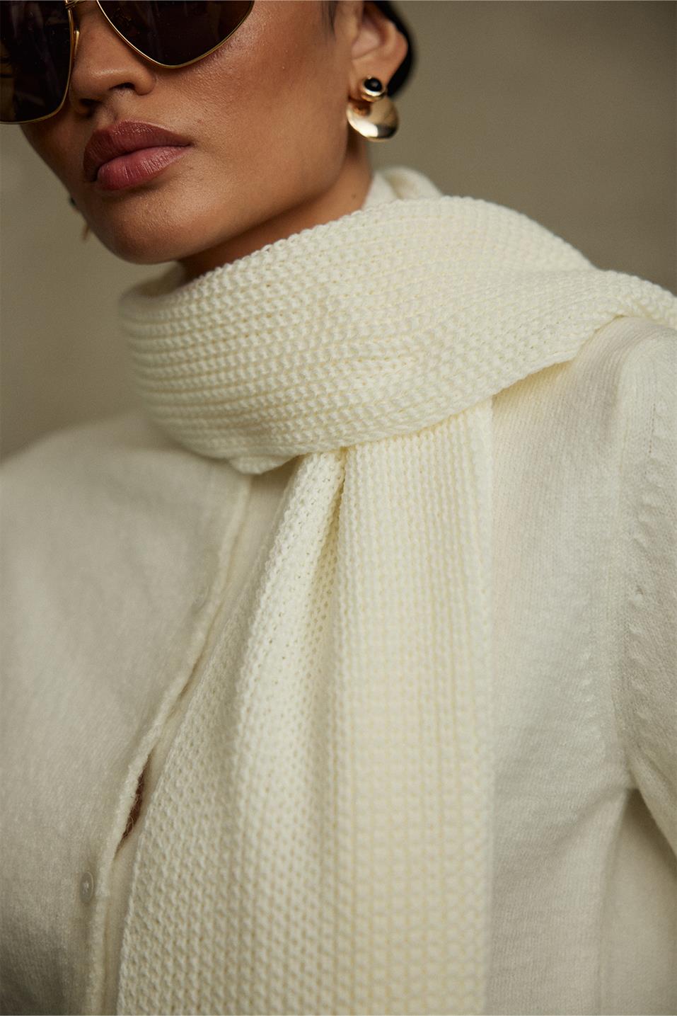 Plain Knitted Knitwear Scarf