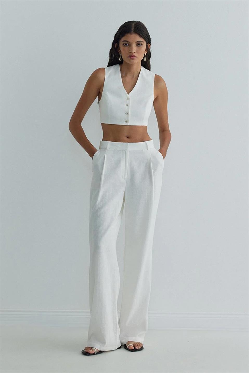 Gabri Linen Waistcoat