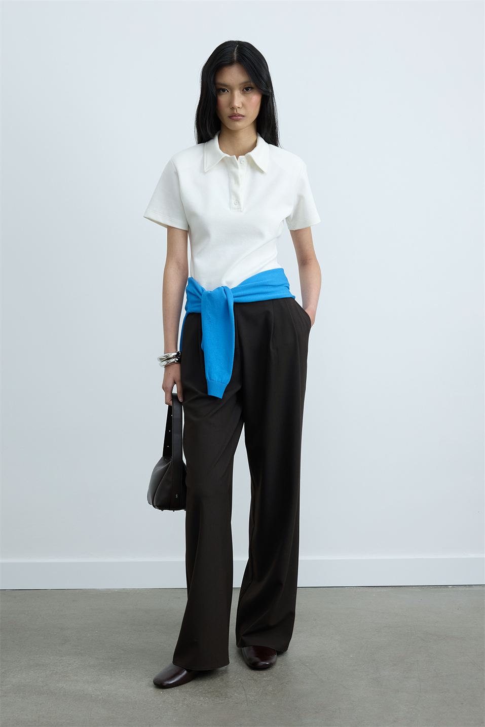 Ekru Jane Polo Yaka Tişört