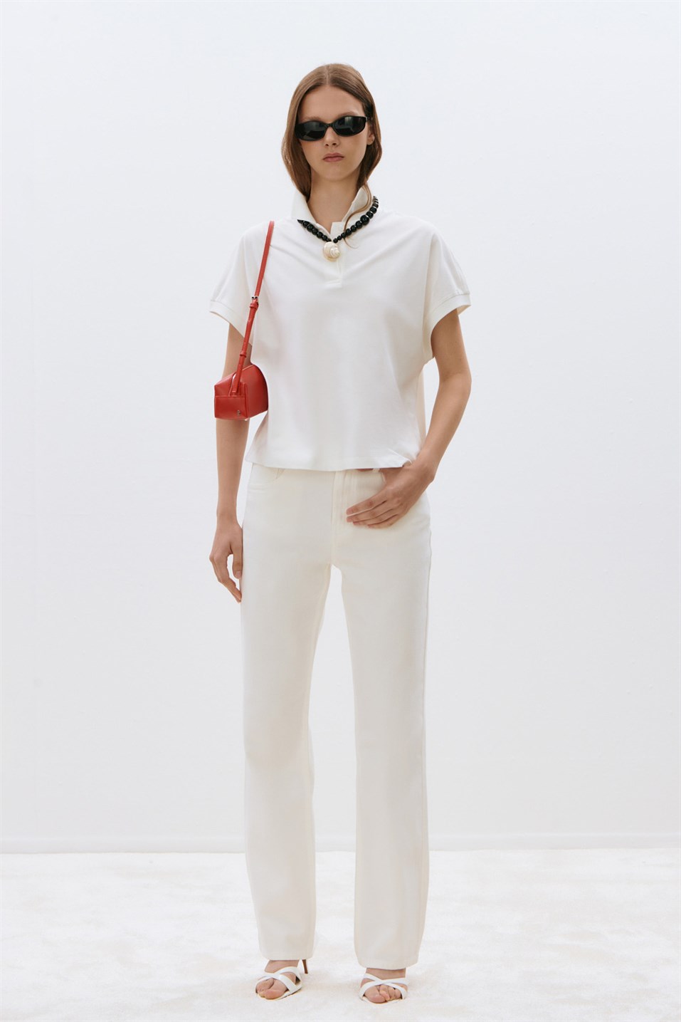 Josie Oversized Polo Neck T-Shirt