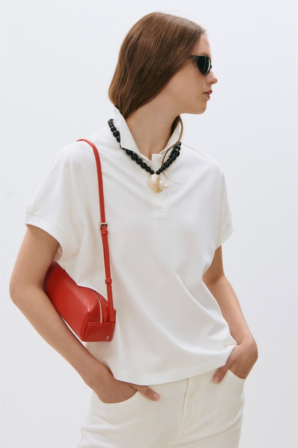 Josie Oversized Polo Neck T-Shirt
