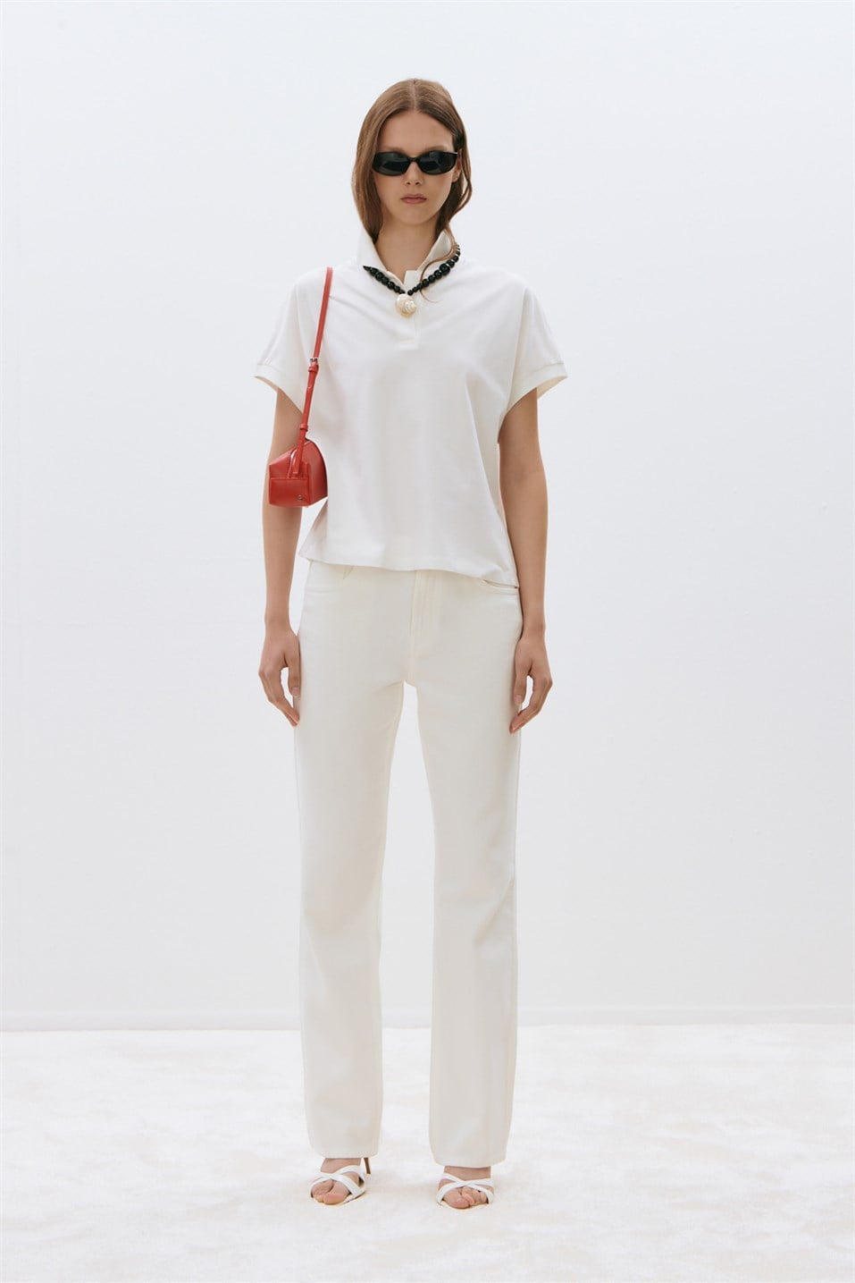 Josie Oversized Polo Neck T-Shirt