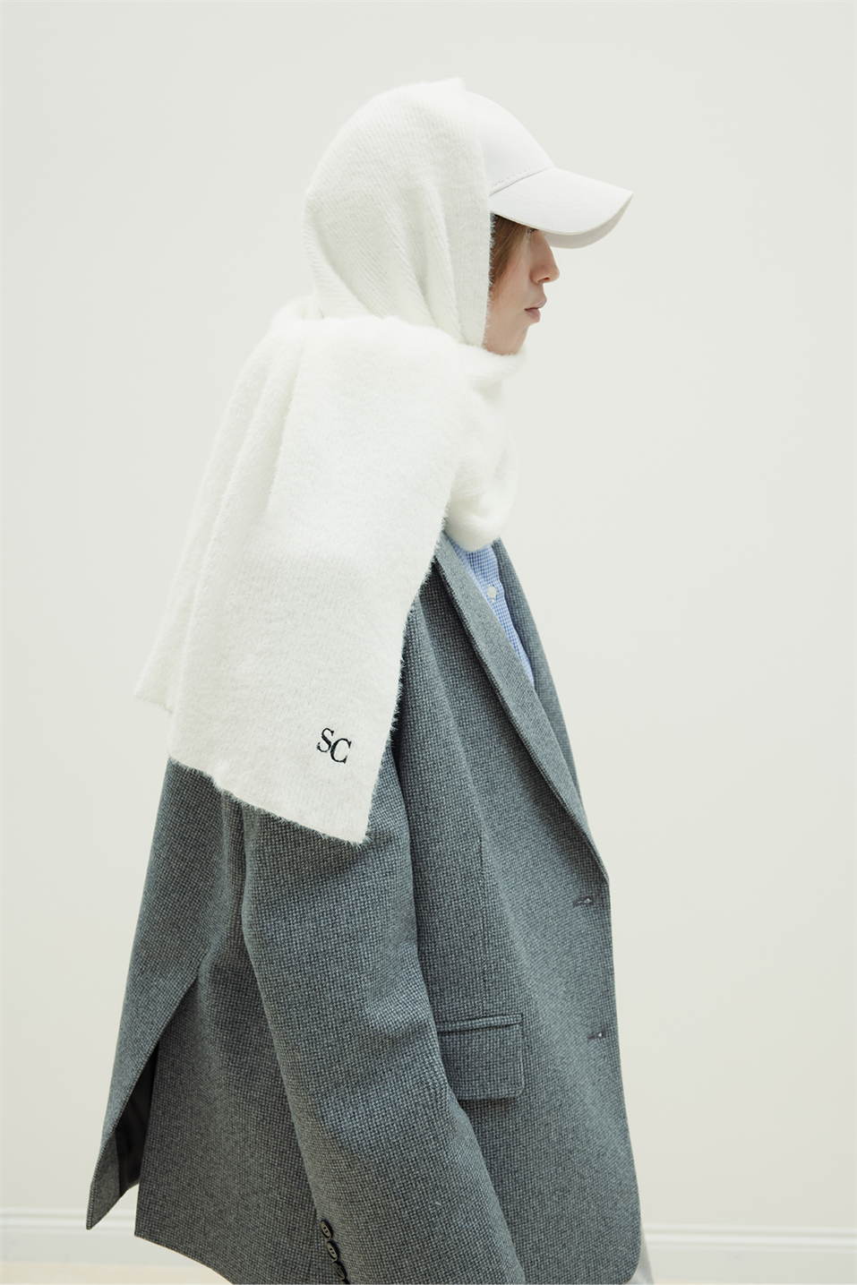 Ekru Kişiselleştirilmiş Yumuşak Atkı