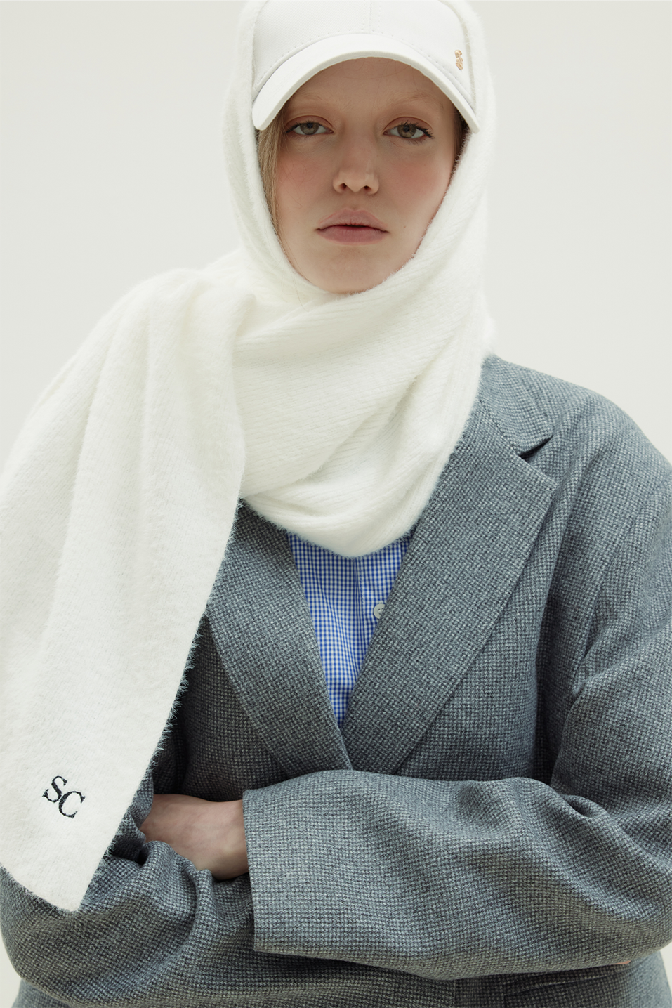 Ekru Kişiselleştirilmiş Yumuşak Atkı