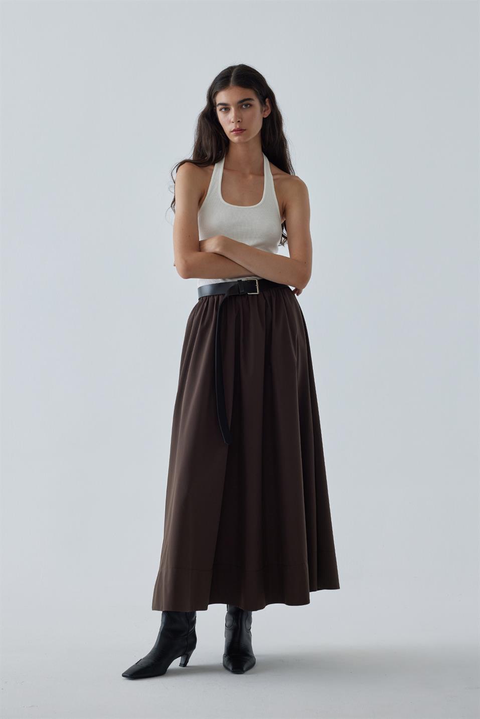 Ekru Luna Halter Yaka Atlet