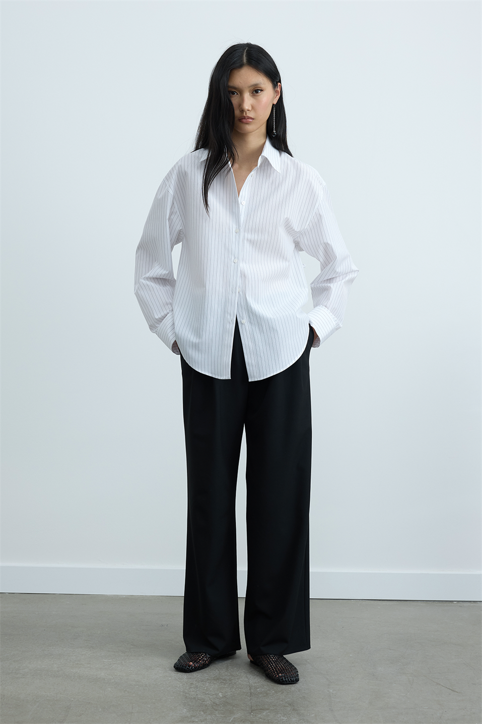 Paper Oversize Striped Shirt