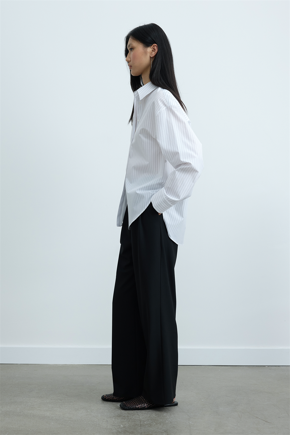 Paper Oversize Striped Shirt