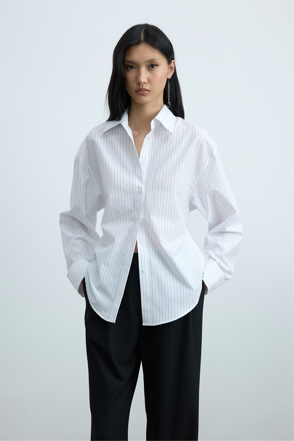 Paper Oversize Striped Shirt