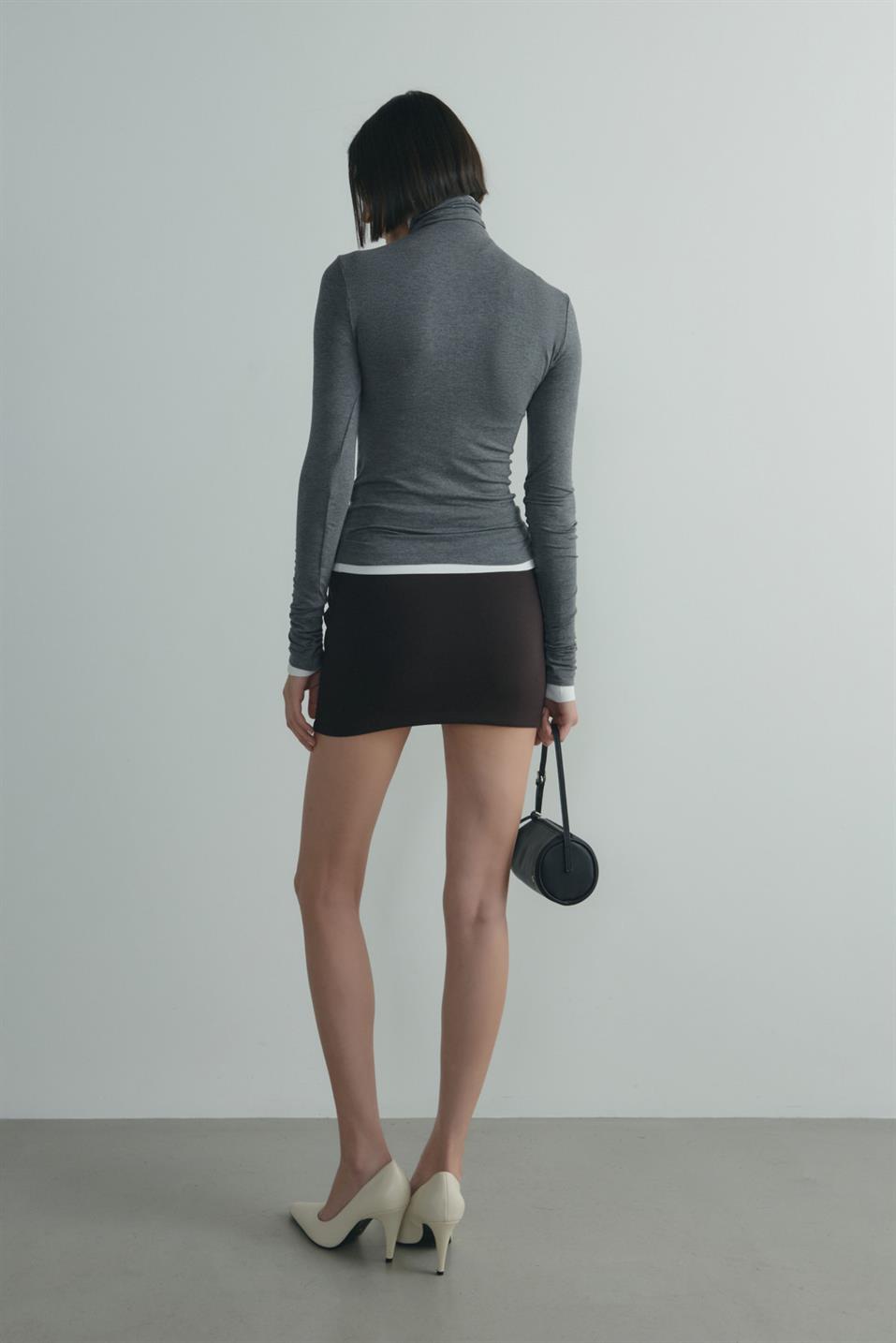 High-Neck Tencel Top