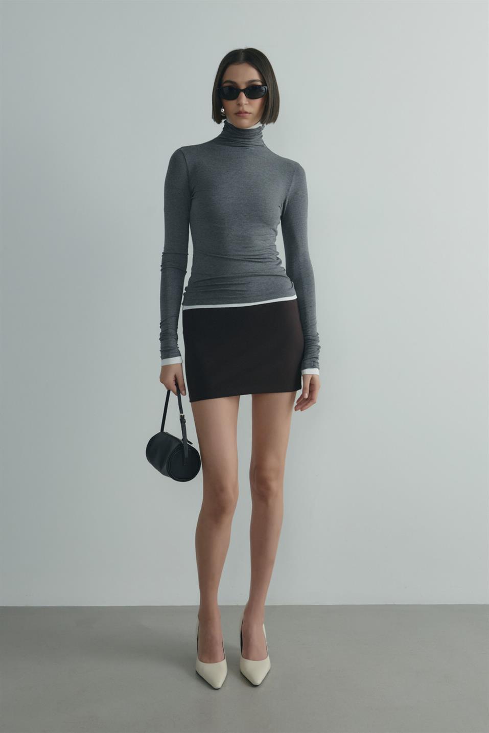 High-Neck Tencel Top