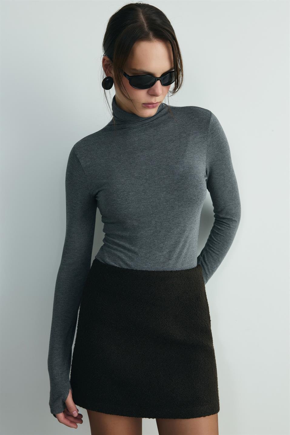 High-Neck Tencel Top