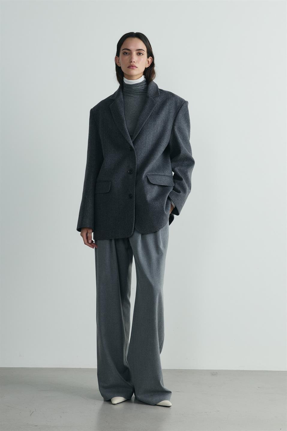 Füme Gina Kaşe Blazer Ceket