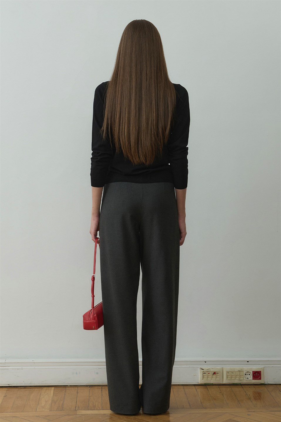 Füme Lina Pileli Pantolon