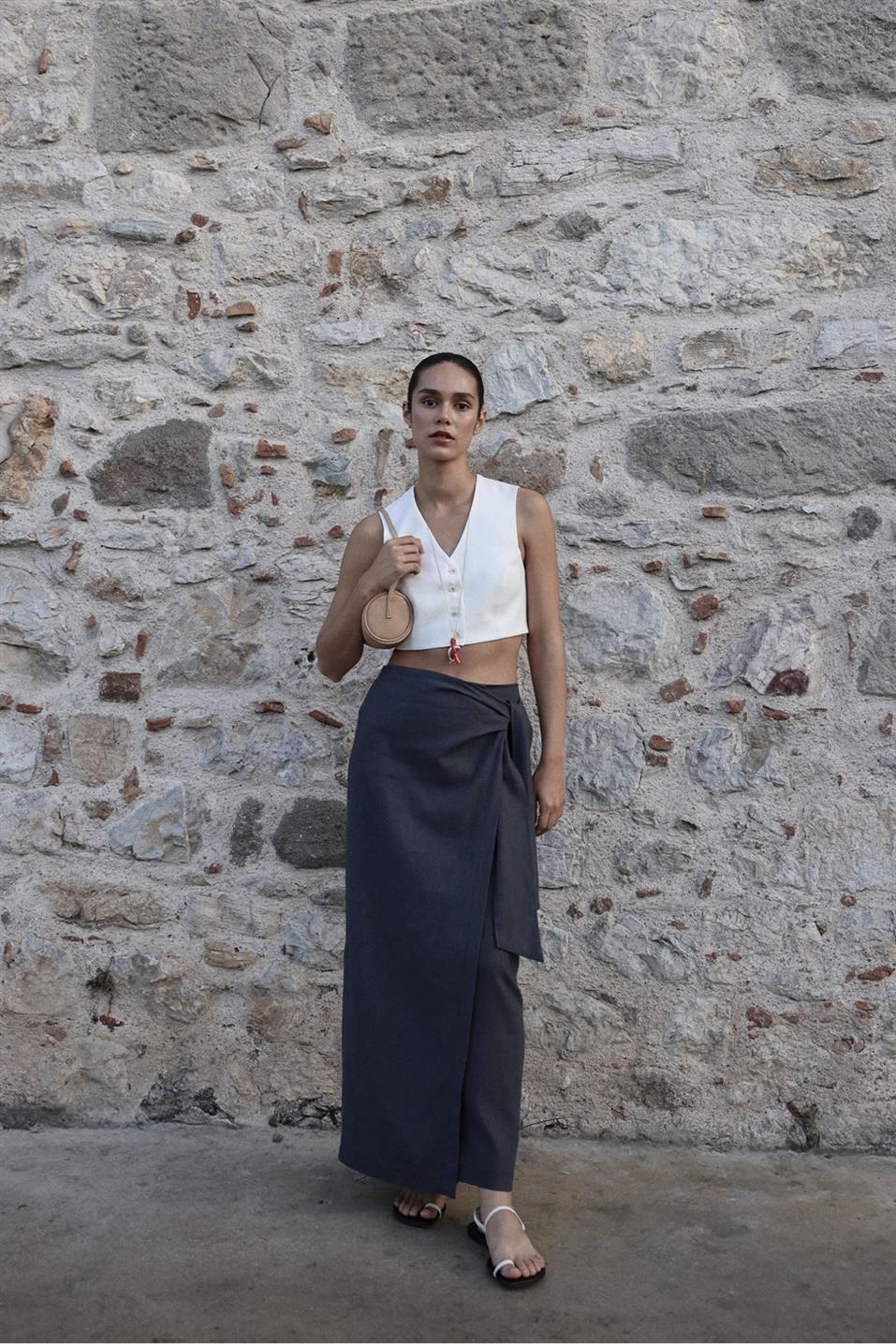 Noli Linen Wrap Skirt