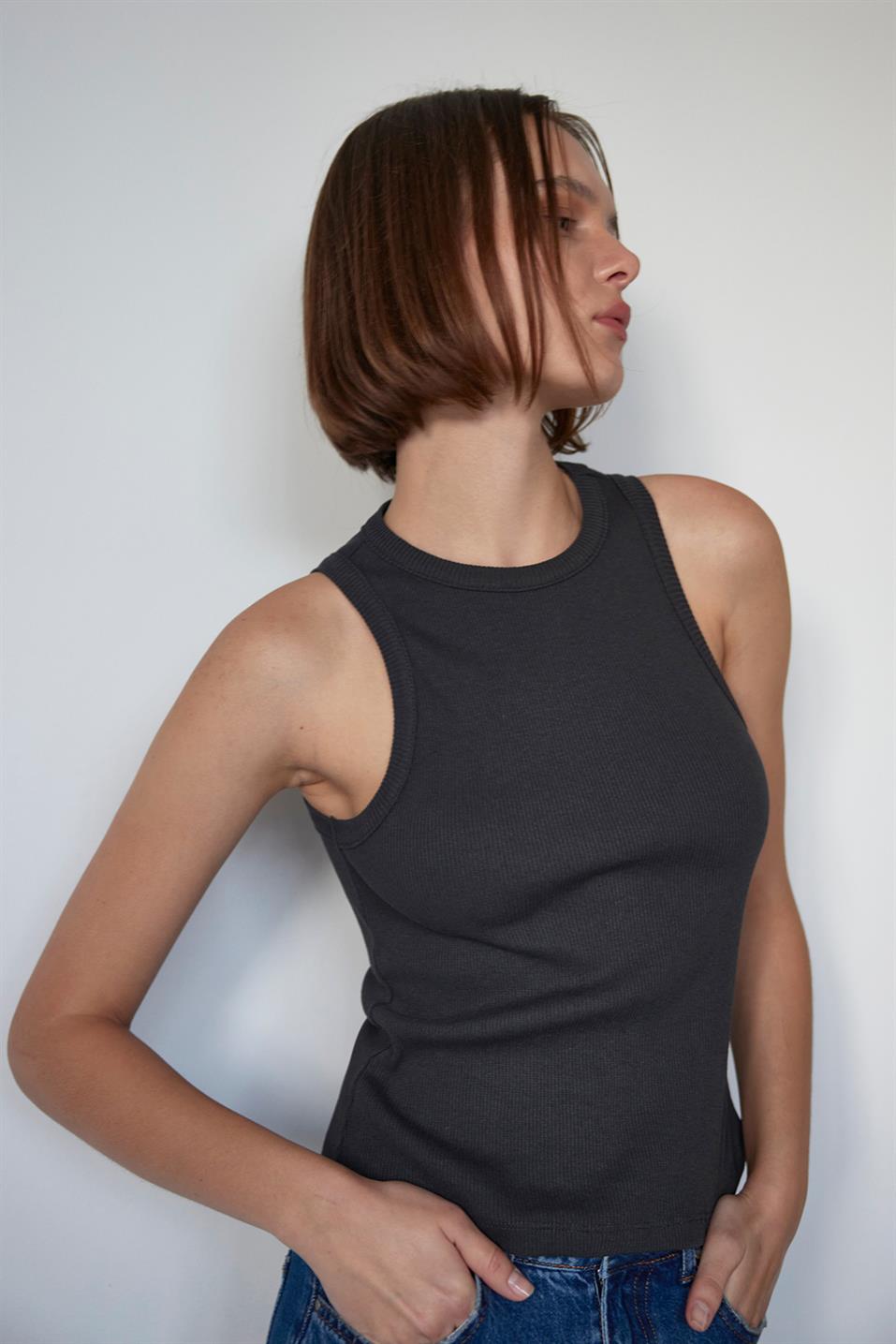 Oli Crew Neck Ribbed Top