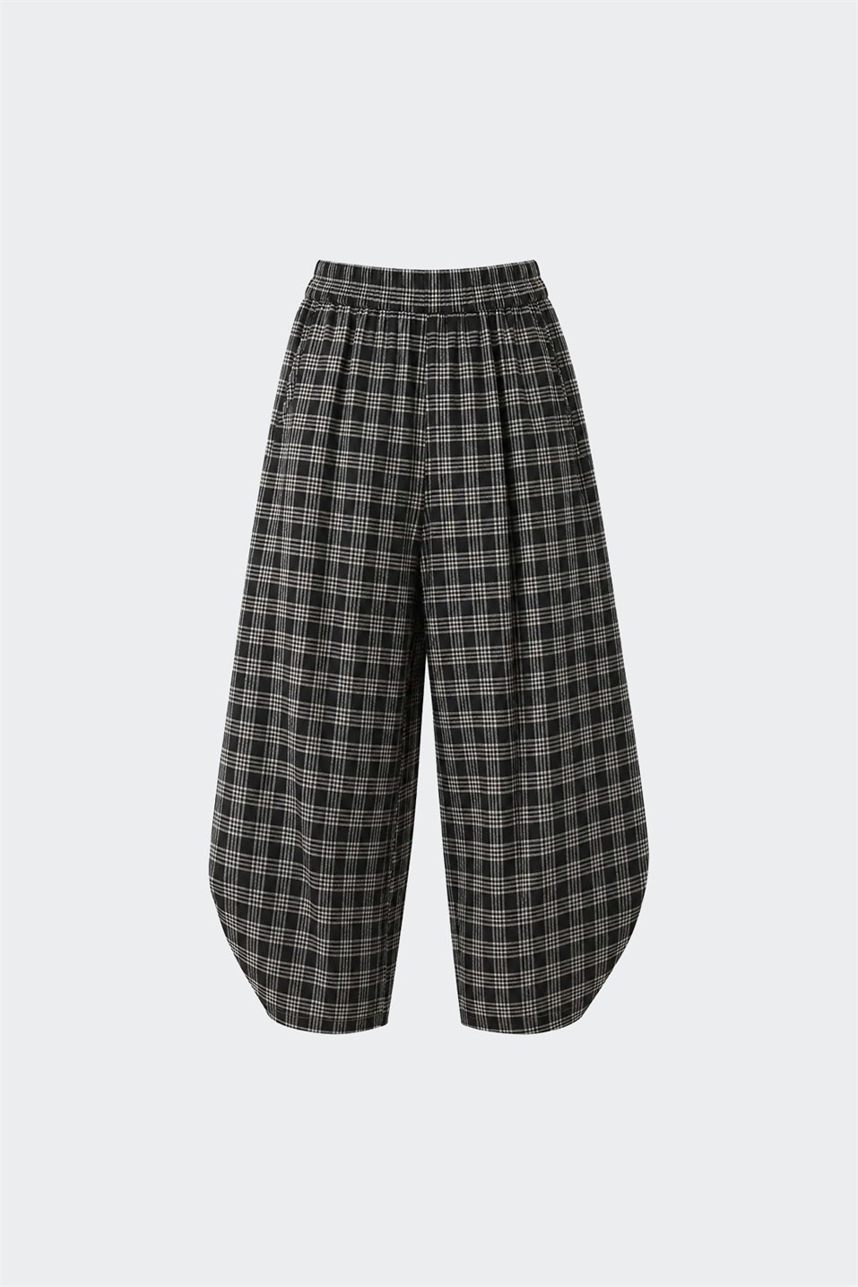 Füme Slone Ekose Şalvar Pantolon