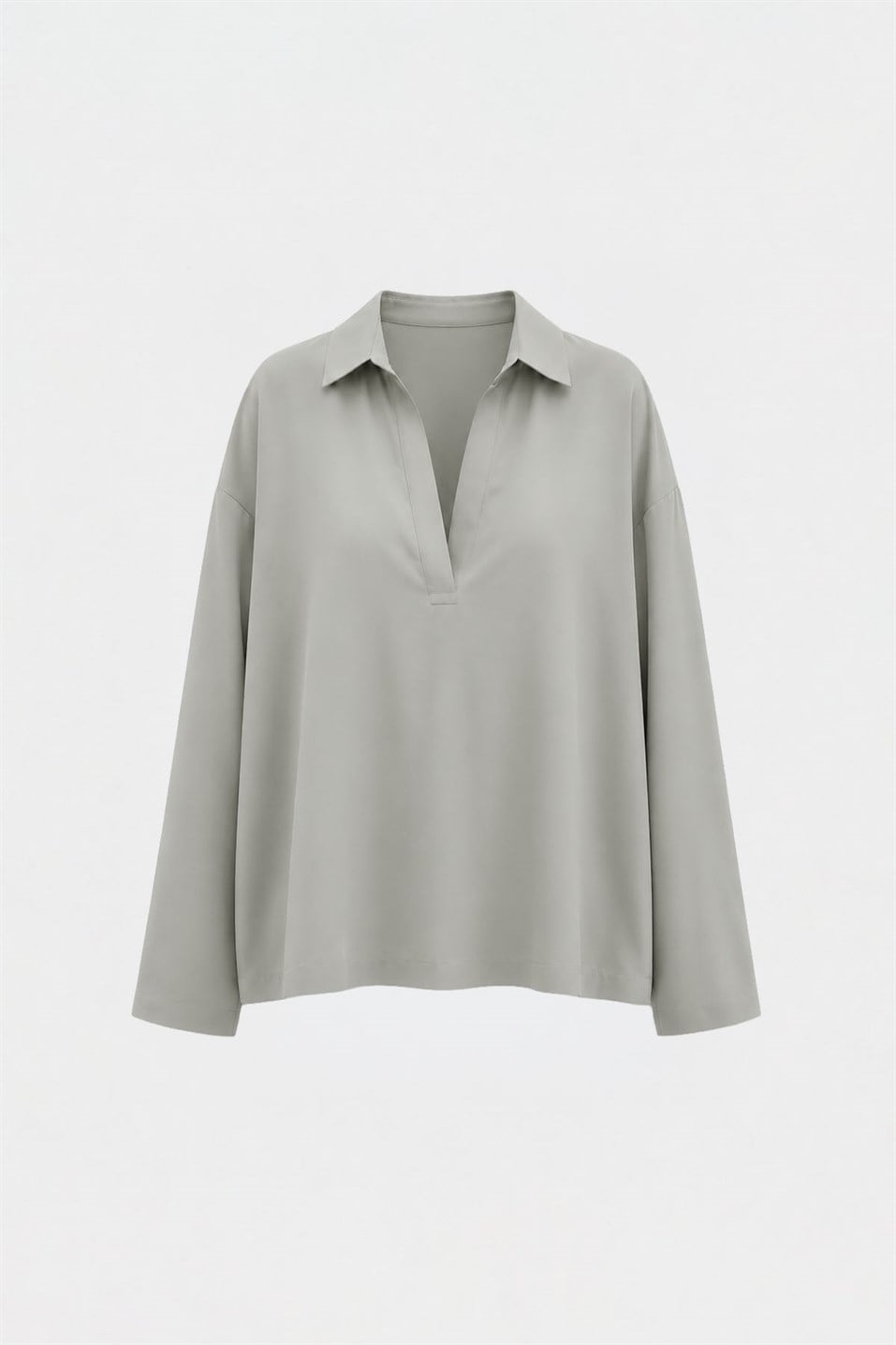 Alessa Polo Neck Tencel Blouse