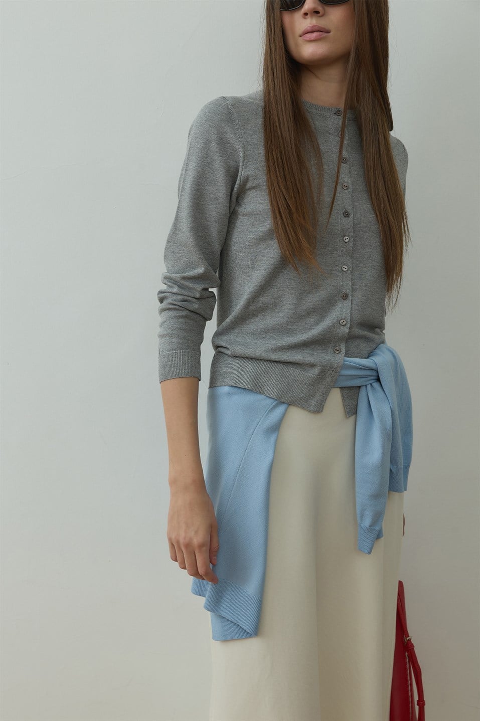 Gri Arya Triko Hırka