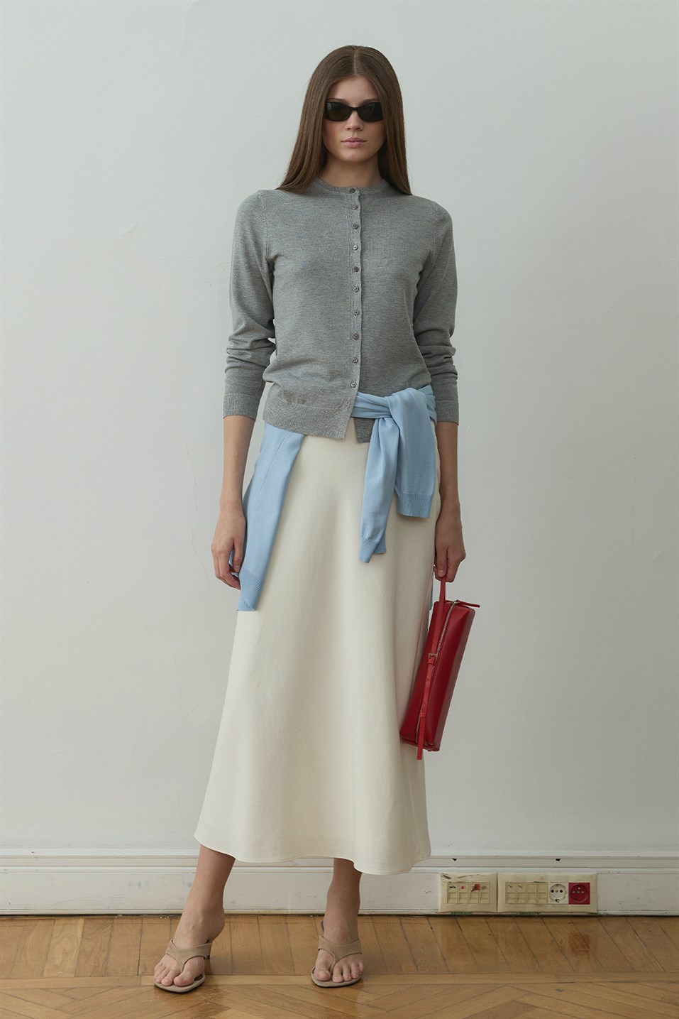 Gri Arya Triko Hırka