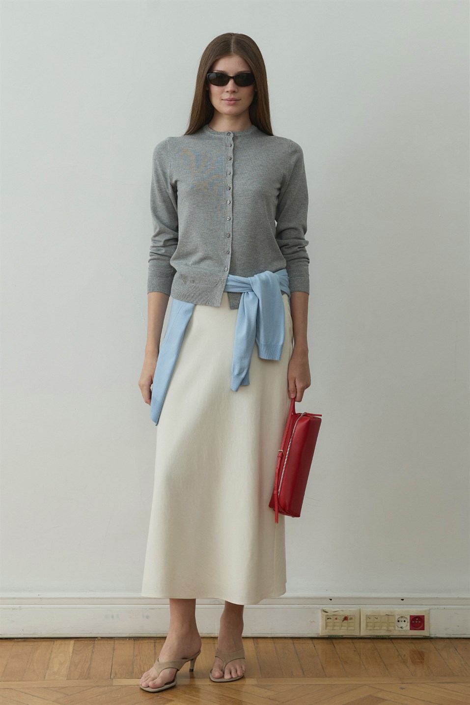 Gri Arya Triko Hırka