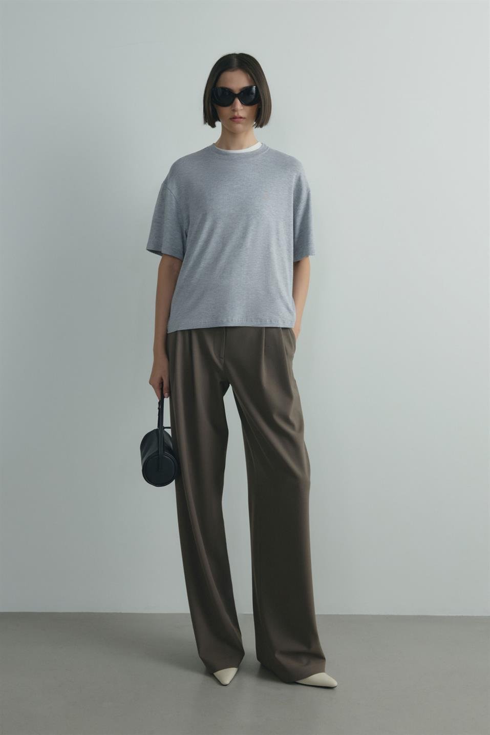 Gri Atlas Basic Tişört